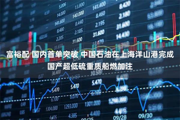 富裕配 国内首单突破 中国石油在上海洋山港完成国产超低硫重质船燃加注